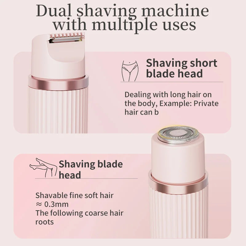 2in1 Electric Portable Hair Trimmer Shaver for Men and Women with Hair Removal Function