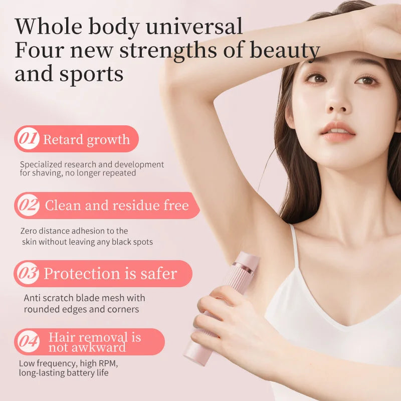 2in1 Electric Portable Hair Trimmer Shaver for Men and Women with Hair Removal Function