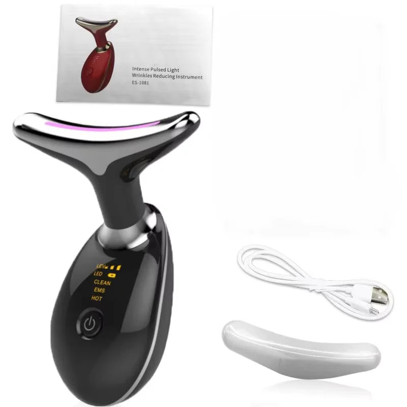 Neck Face Lifter Ems Neck Face Lifting Massager Skin Tighten Device Led Photon Therapy Anti Wrinkle Double Chin Remover
