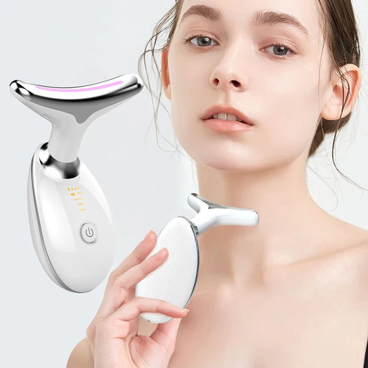 Neck Face Lifter Ems Neck Face Lifting Massager Skin Tighten Device Led Photon Therapy Anti Wrinkle Double Chin Remover