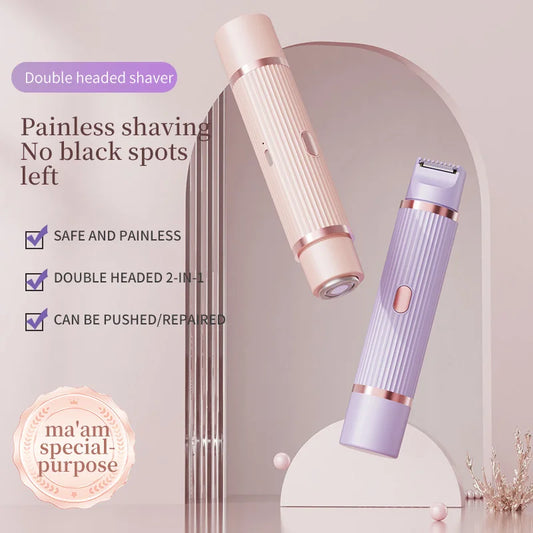 2in1 Electric Portable Hair Trimmer Shaver for Men and Women with Hair Removal Function